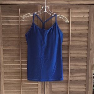 Blue workout shirt